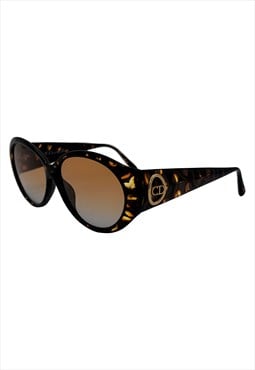 Christian Dior Sunglasses Oval Round Brown Tortoiseshell