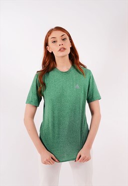 Vintage ADIDAS Sports T-Shirt Green Small BV480