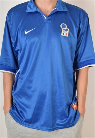 VINTAGE NIKE FOOBALL SHIRT ITALY W.C.'98 SIZE XL (3134)