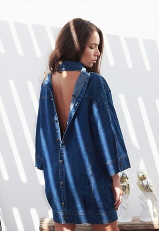 OPEN BACK DENIM JACKET/ DRESS