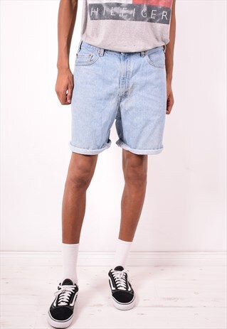 LEVI'S 550 MENS VINTAGE DENIM SHORTS W36 BLUE 90S