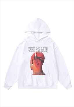Raver hoodie skinhead hiphop top cyber premium grunge jumper