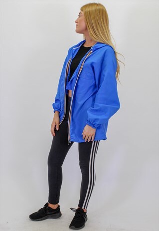 VINTAGE KWAY 1/4 ZIP JACKET IN BLUE MEDIUM
