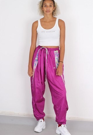 VINTAGE PURPLE SHELL TRACK PANT