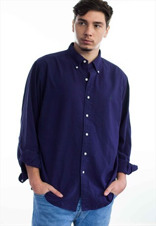 VINTAGE POLO RALPH LAUREN SHIRT LOGO 90S XL 12