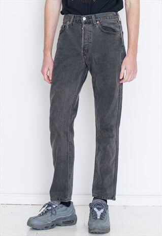 VINTAGE GREY LEVI'S HIGH WAIST RETRO DENIM JEANS