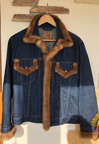 VINTAGE LEVI'S DENIM&FUR JACKET 