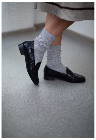 VINTAGE 70'S REVIVAL BLACK LEATHER