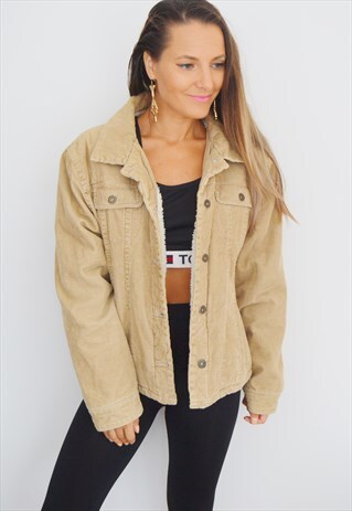 90S VINTAGE CORDUROY SHERPA JACKET
