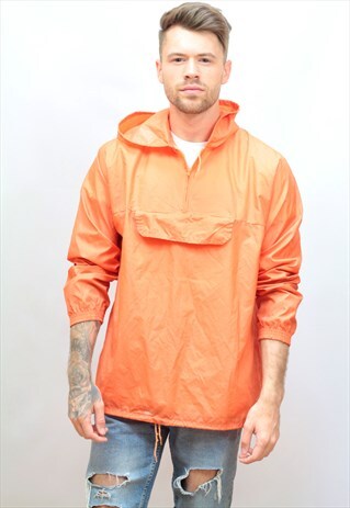 1990'S VINTAGE ORANGE WINDBREAKER JACKET