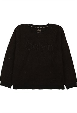 Vintage 90's Calvin Klein Fleece Jumper Spellout Crew Neck