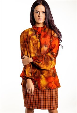 VINTAGE PATTERNED BLOUSE ACBL33