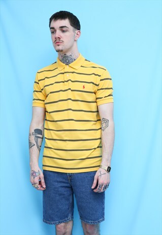 POLO RALPH LAUREN YELLOW STRIPED POLO SHIRT