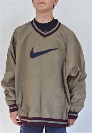 VINTAGE 90S NIKE SHELL PULLOVER JUMPER SWEATSHIRT SWOOSH
