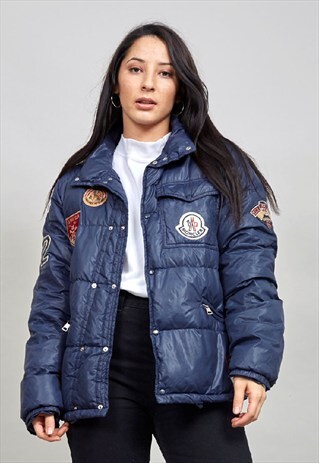 VINTAGE 90'S BADGED NAVY OVERSIZED MONCLER PUFFER JACKET