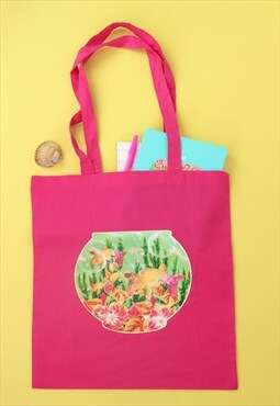 Fish Bowl Fuchsia Tote Bag