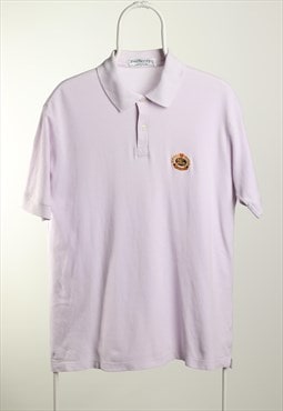 Vintage Burberry Logo Polo Shirt Purple