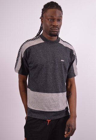 ARENA MENS VINTAGE T-SHIRT TOP MEDIUM GREY 90S