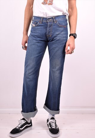 DIESEL MENS VINTAGE JEANS W31 L32 BLUE 90'S