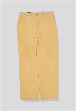 Vintage 90s Polo Ralph Lauren Corduroy Trousers in Yellow