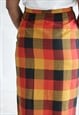  VINTAGE SKIRT WITH CHECK PATTERNS