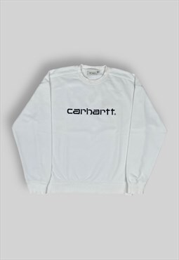Carhartt Spellout Sweatshirt in White