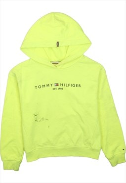 Vintage 90's Tommy Hilfiger Hoodie Spellout Pullover Green