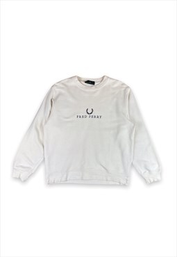 Fred Perry vintage 90s embroidered crest logo sweatshirt 