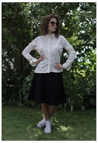 VINTAGE 70'S WHITE LONG SLEEVE SHIRT