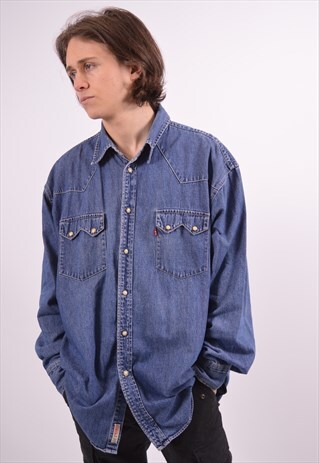 VINTAGE LEVI'S DENIM SHIRT BLUE