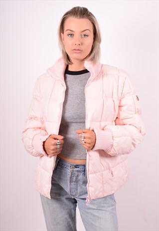 TOMMY HILFIGER WOMENS VINTAGE PADDED JACKET XL PINK 90'S