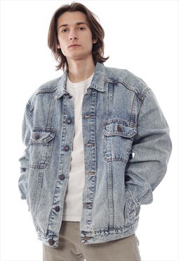 Vintage LEVIS Type 2 Jacket Work Silver Tab 80s Wash Blue
