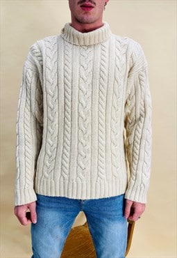 Vintage size L Aeron Knitted Jumper in Cream