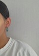 TEAL BLUE HOOP EARRINGS