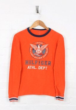 Vintage Tommy Hilfiger Sweater Orange Ladies Small