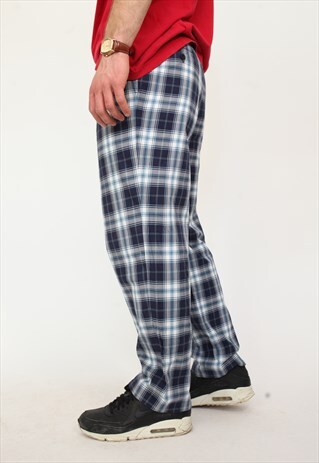 VINTAGE 90'S CHECKED CHINOS TROUSERS