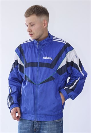 90S VINTAGE MENS ADIDAS TRACK SUIT LOGO WINDBREAKER JACKET