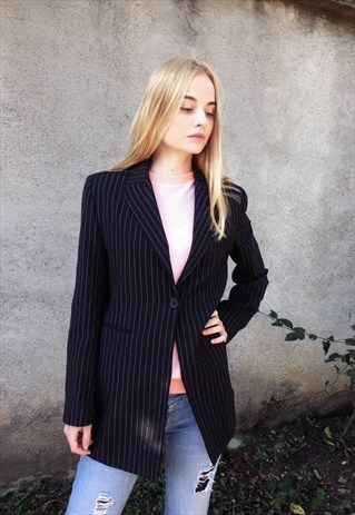 90S STRIPPED BLACK JACKET