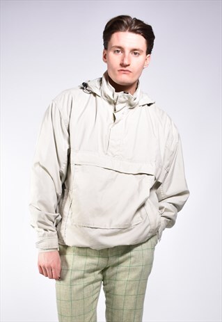 VINTAGE GAP HOODED WINDBREAKER SMOCK JACKET
