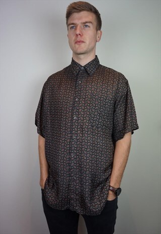 PURE SILK PATTERNED SHIRT