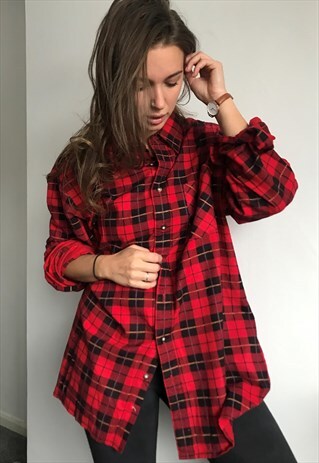 VINTAGE FLANNEL OVERSIZED RETRO UNISEX SHIRT
