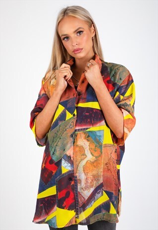 VINTAGE UNBRANDED PATTERN SHIRT S255