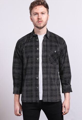 VINTAGE CORDUROY CORD STRIPED SHIRT