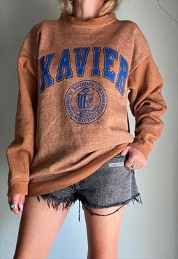 Vintage Xavier University Motif Sweatshirt