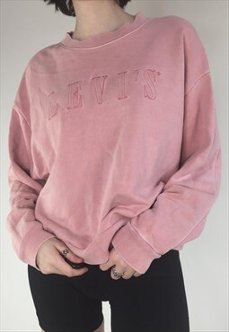 Vintage Y2k Levi's Pink Logo Hoodie