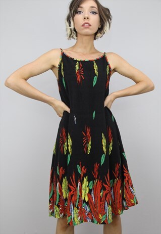 VINTAGE 90S PATTERNED SUMMER DRESS