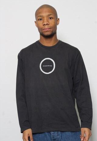 VINTAGE CALVIN KLEIN LOGO LONG SLEEVE T-SHIRT BLACK