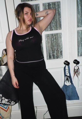 ANN SUMMERS FUN FLIRTY VEST PLAY WITH ME RHINESTONES 00S