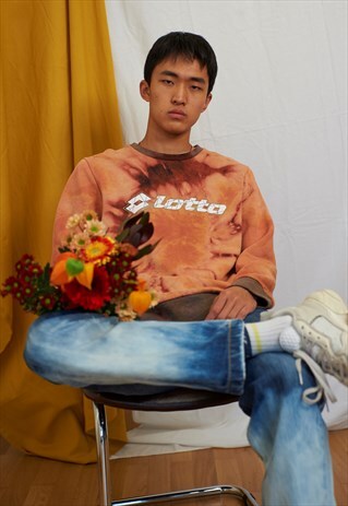 VINTAGE REWORKED CUSTOMED TIE N DYE LOTTO SWEATER
