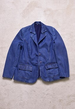 Women's Vintage Marks & Spencer's Denim Style Blazer Jacket